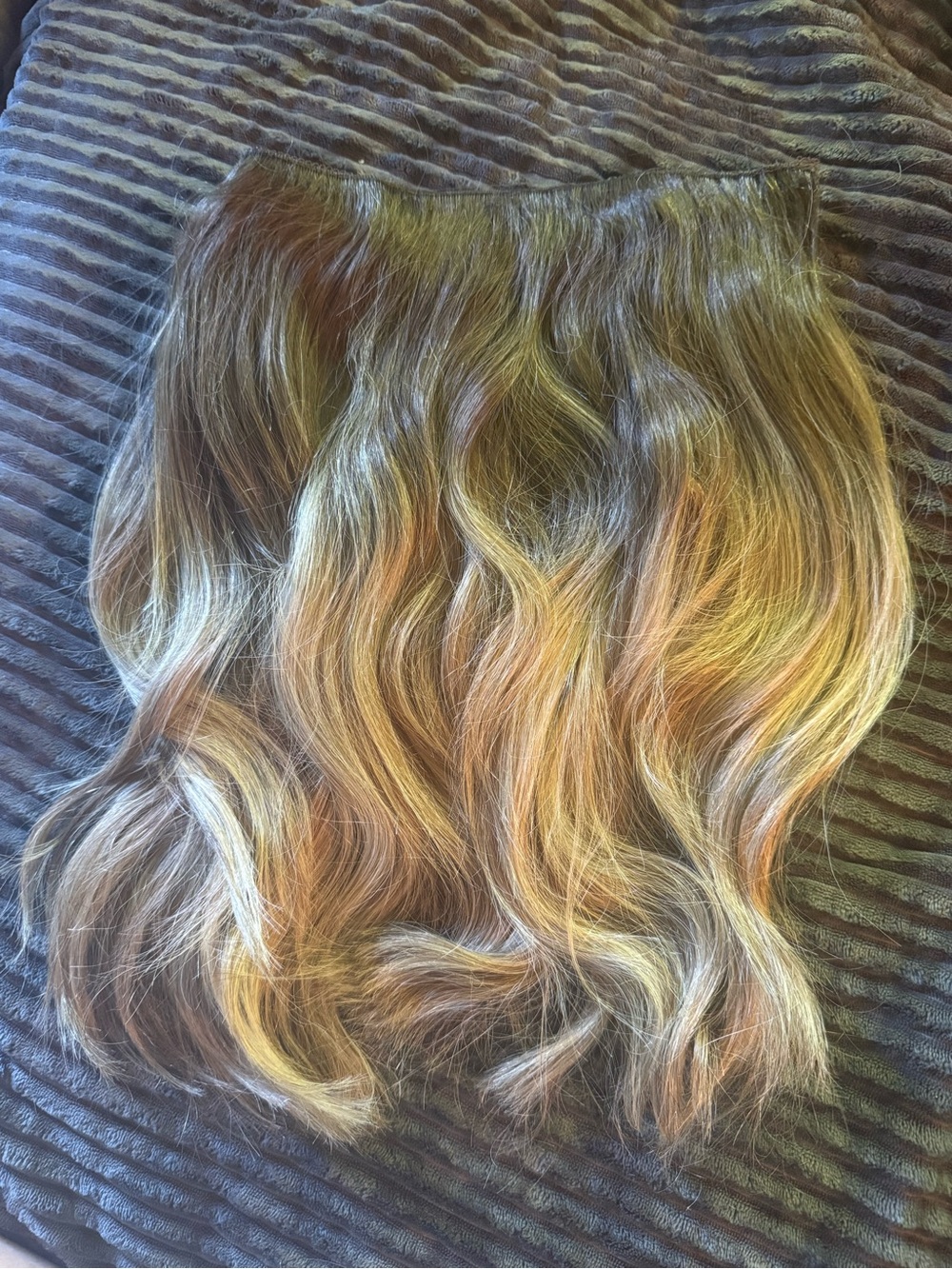 Wavy Blonde Brown Women's Hair Extensions - Multi-Tone Blend